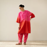 Jelly Belly Elevated Kurta Set - Red & Pink