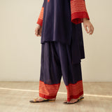 Nakhra Elevated Cotton Slub Coord Set - Violet