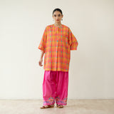 Tutti Frutti Embroidered Elevated Cotton Slub Coord Set - Multicolour