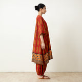 Banno Elevated Cotton Slub Kurta Set - Brick Red