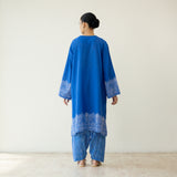 Mastani Elevated Cotton Slub Salwar Set - Royal Blue