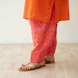 Peach Fizz Elevated Kurta Set - Tangerine & Pink