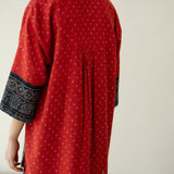 Cherry Pop Elevated Cotton Slub Coord Set - Black & Cherry Red