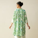 Lovey Dovey Elevated Cotton Slub Kurta - Mint Mayo