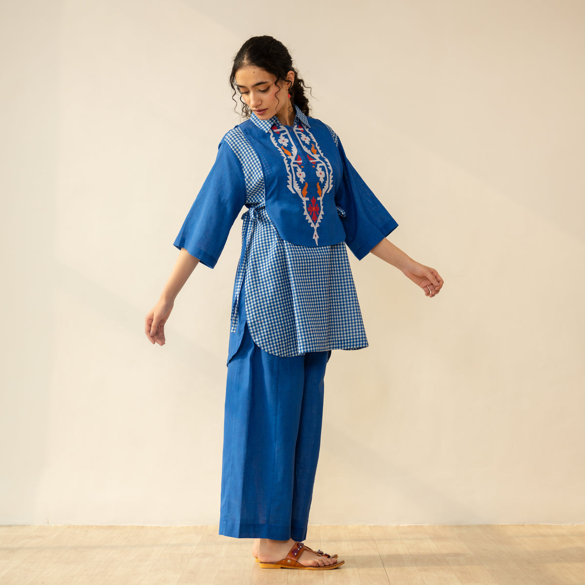 Knot So Basic 3 Piece Cotton Flex Coord Set - Cobalt