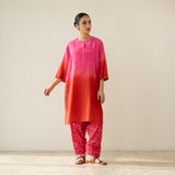 Jelly Belly Elevated Kurta Set - Red & Pink