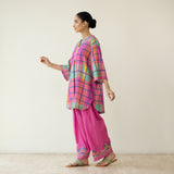 Bubblegum Embroidered Elevated Cotton Slub Coord Set - Multicolour