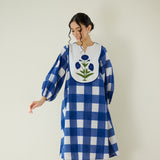 Old School Slub Cotton Kurta - Classic Indigo