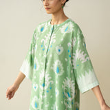 Lovey Dovey Elevated Cotton Slub Kurta - Mint Mayo
