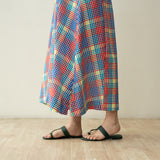 Miss Sunshine Midi Cotton Slub Dress - Multicolour