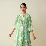 Lovey Dovey Elevated Cotton Slub Kurta - Mint Mayo