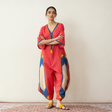 Nomad Statement Cotton Slub Jumpsuit - Tomato Red