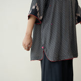 Bon Bon Hand Embroidered Elevated Shantoon Tunic - Charcoal