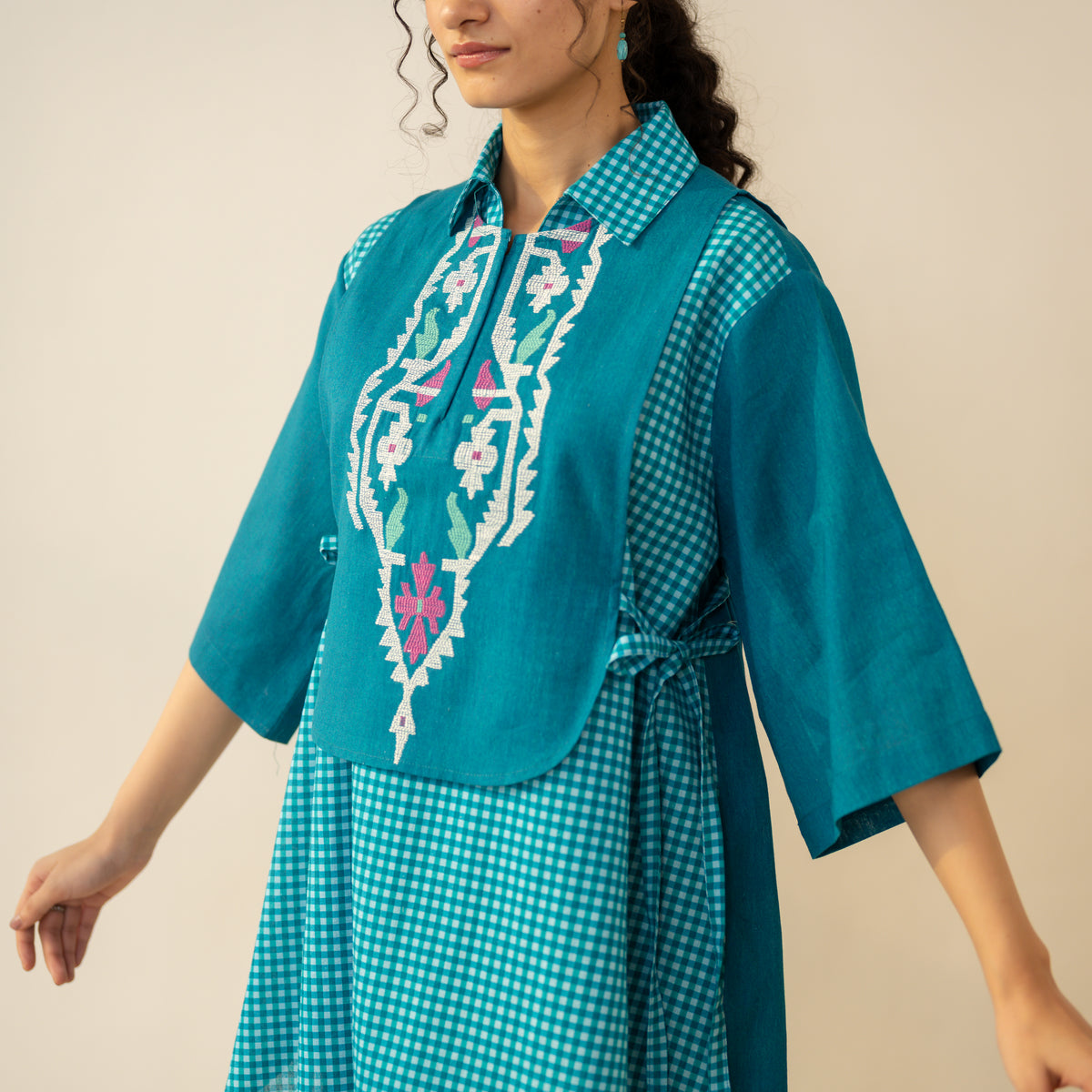Knot So Basic 3 Piece Cotton Flex Coord Set - Teal
