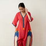 Nomad Statement Cotton Slub Jumpsuit - Tomato Red