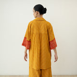 Khatta Meetha Elevated Coord Set - Turmeric Yellow & Rust