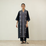 Banno Statement Slub Cotton Kurta - Black