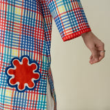 Goodie Goodie Statement Cotton Slub Kurta - Multicolour