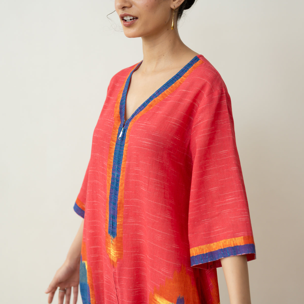 Nomad Statement Cotton Slub Jumpsuit - Tomato Red