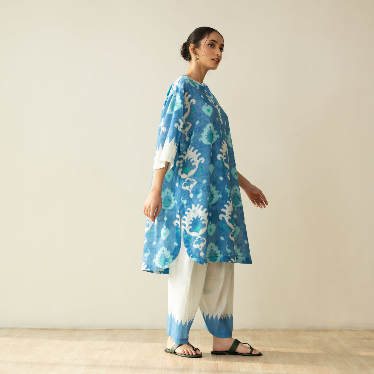 Lovey Dovey Elevated Cotton Slub Coord Set - Blue Lagoon