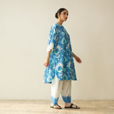 Lovey Dovey Elevated Cotton Slub Coord Set - Blue Lagoon