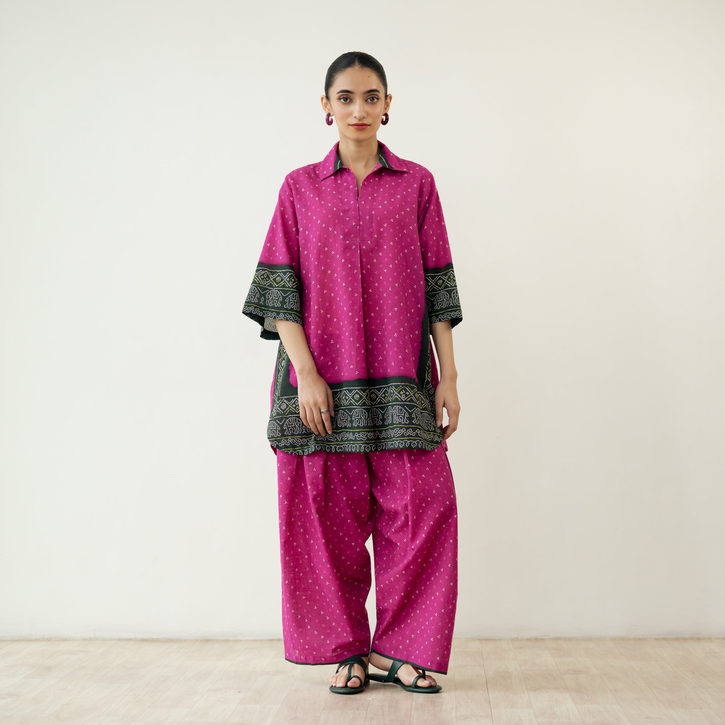 Very Berry Elevated Cotton Slub Coord Set - Berry