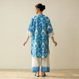 Lovey Dovey Elevated Cotton Slub Coord Set - Blue Lagoon