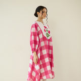 Old School Slub Cotton Kurta - Rose Pink