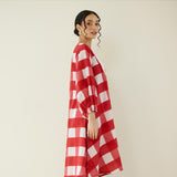 Old School Slub Cotton Kurta - Red