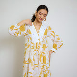 Yellow Love is in the Air Cotton Kurta Set with Hand Embroidery Detail