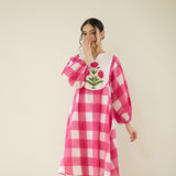Old School Slub Cotton Kurta - Rose Pink