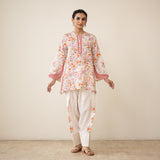 Chaman Gota Details Festive Salwar Cotton Slub Coord Set - Multicolour