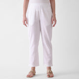 White Cotton AMPM Pants