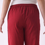 Maroon Cotton AMPM Pants