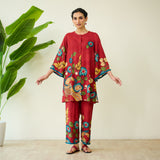 Neerja Modal Everyday Coord Set - Sindoori Laal