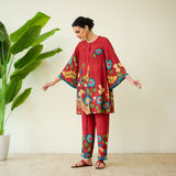 Neerja Modal Everyday Coord Set - Sindoori Laal