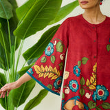 Neerja Modal Everyday Coord Set - Sindoori Laal