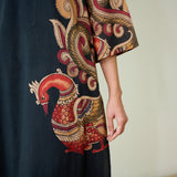 Morni Hand Embroidered Mulmul Cotton Kurta - Black