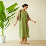 Morni Hand Embroidered Mulmul Cotton Kurta - Sage Green