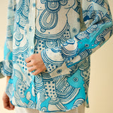 Raga Kota Doria Cotton Shirt - Asmani Blue