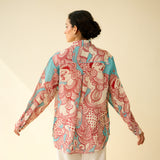 Raga Kota Doria Cotton Shirt - Turquoise