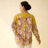Raga Kota Doria Cotton Shirt - Yellow