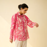 Raga Kota Doria Cotton Shirt - Pink
