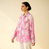 Raga Kota Doria Cotton Shirt - Pink Ombre