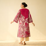 Taal Hand Embroidered Mulmul Cotton Kurta - Magenta