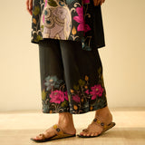 Lily Modal Hand Embroidered Coord Set - Black