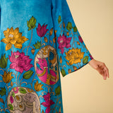Lily Modal Hand Embroidered Coord Set - Electric Blue