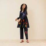 At The Florist's Cotton Co-ord Set - Black