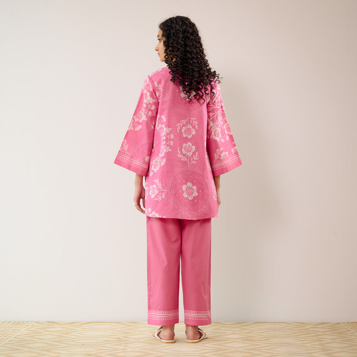 Dewdrop Cotton Co-ord Set - Pink