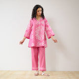 Dewdrop Cotton Co-ord Set - Pink